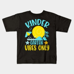 Back To School Kindergarten Vibes Retro Teacher Kids Sunset Kids T-Shirt